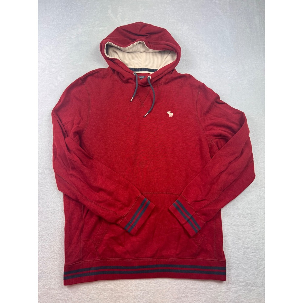Abercrombie & Fitch Red Hooded Pullover Sweatshirt